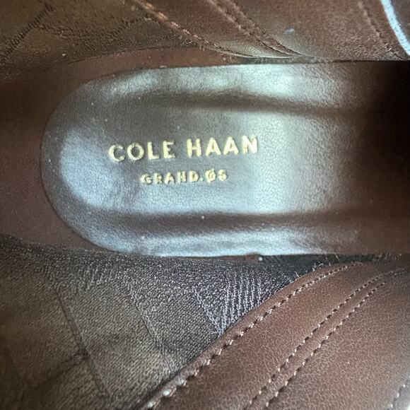 Cole Haan Saylor Grande Bootie Sz 9B Blue Suede Side Zipper Round Tow Block Heel - Picture 11 of 14